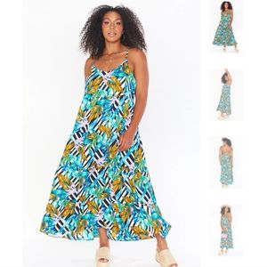 SHOW ME YOUR MUMU CAROLINE MAXI DRESS BIRD OF PARADISE